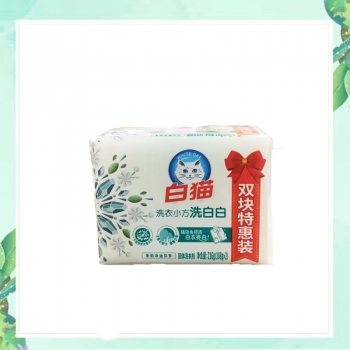 白猫洗白双块皂 108g 2 30特惠装 呼伦贝尔mall绿色食品